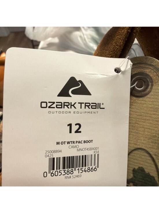 Ozark Trail Pack Suede Thinsulate 5° Mossy Oak Camo Snow Boots Men\'s Size 12 NWT main image 10